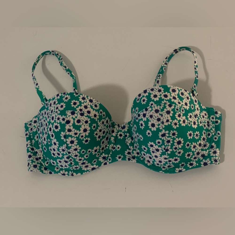 Green/Navy Floral Swimsuit (Top Only) - Old Navy